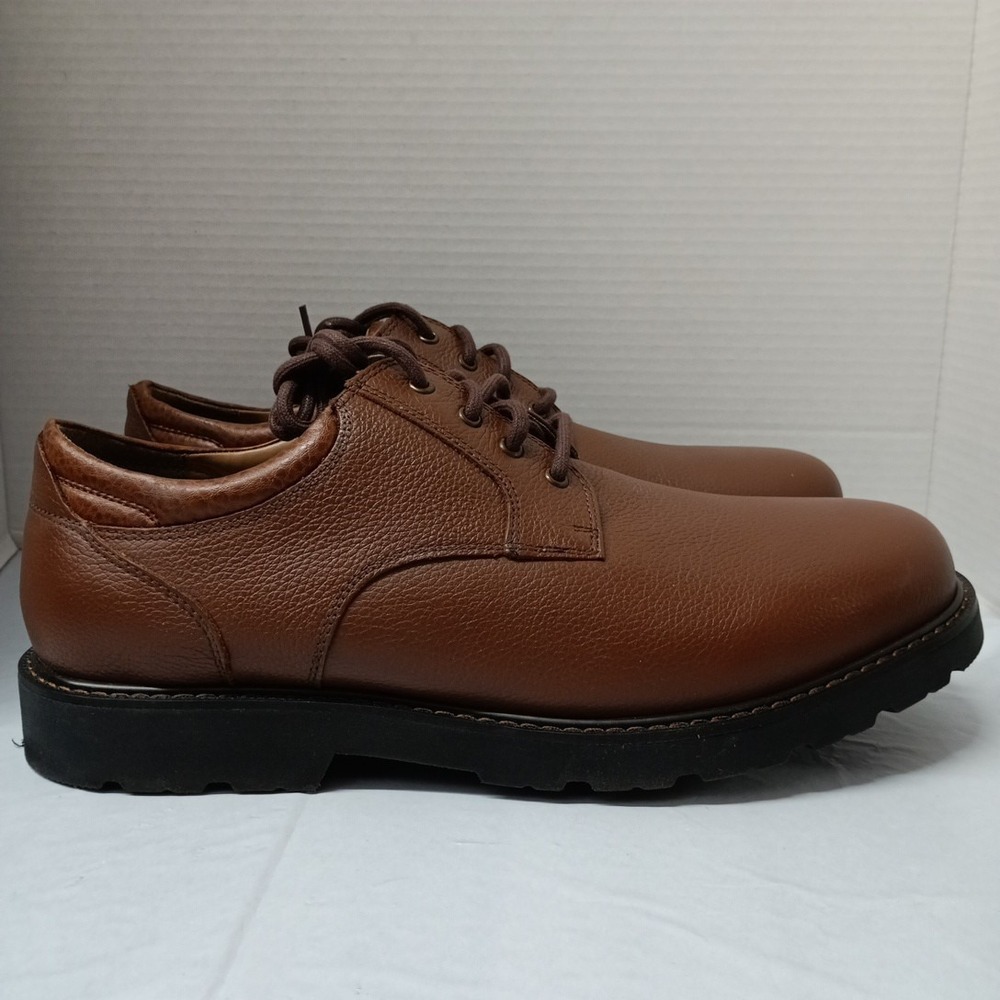 Dockers Shelter Mens 15 M Tan Brown Leather Business Casual Oxford Shoes